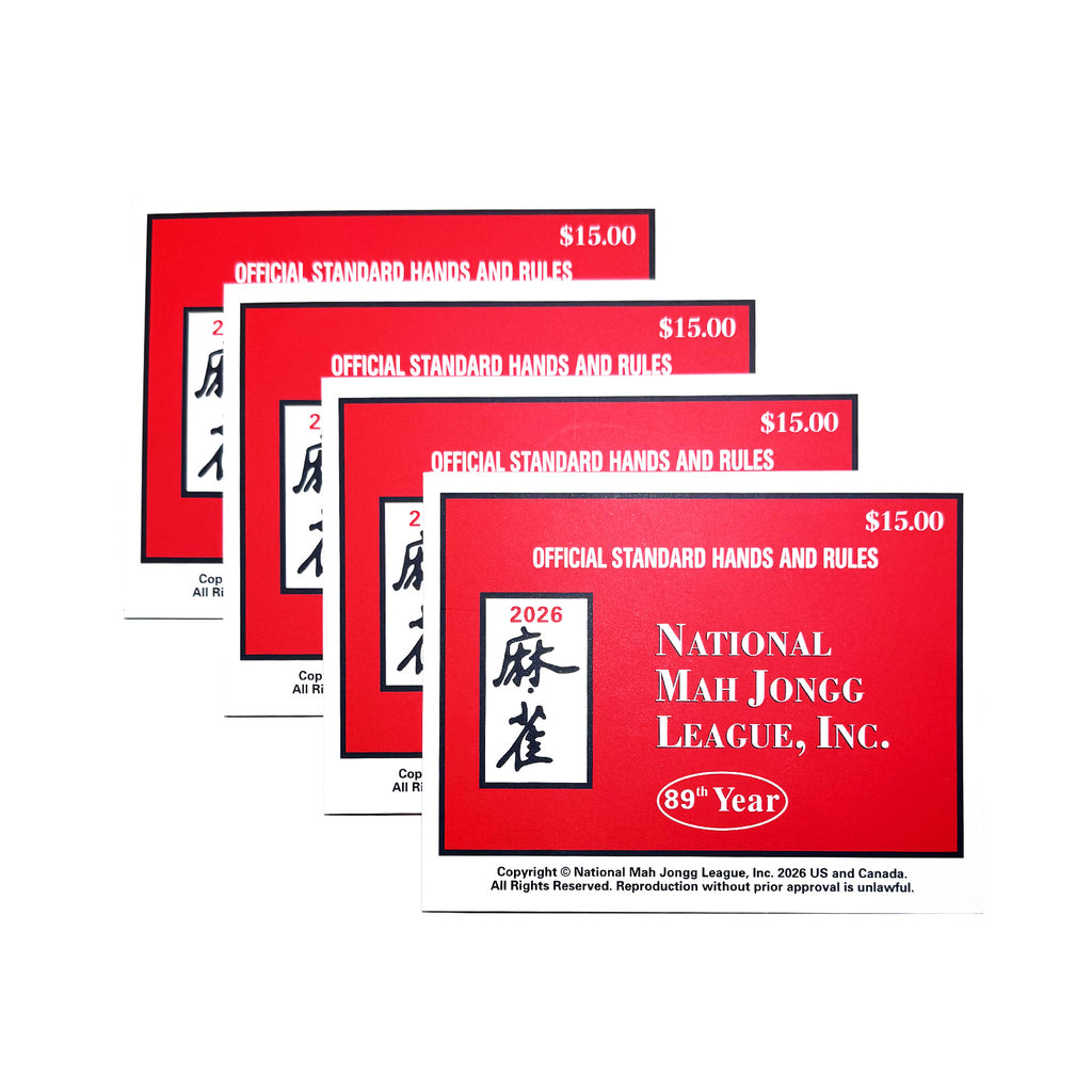 2026 Mahjong Cards 4 Pack National Mah Jongg League Cards Large Print